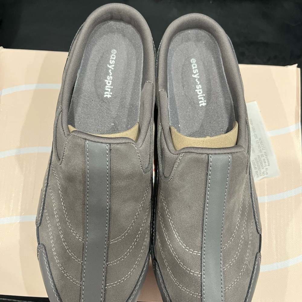 Easy Spirit Gray Loafers Slip-On Comfort